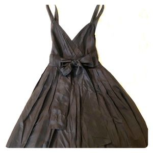 Lil Anthropologie silk black dress